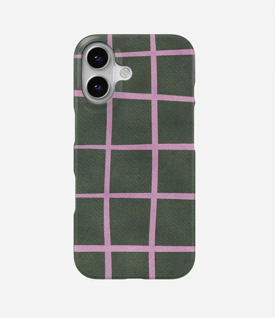 Forest Blush Grid Case
