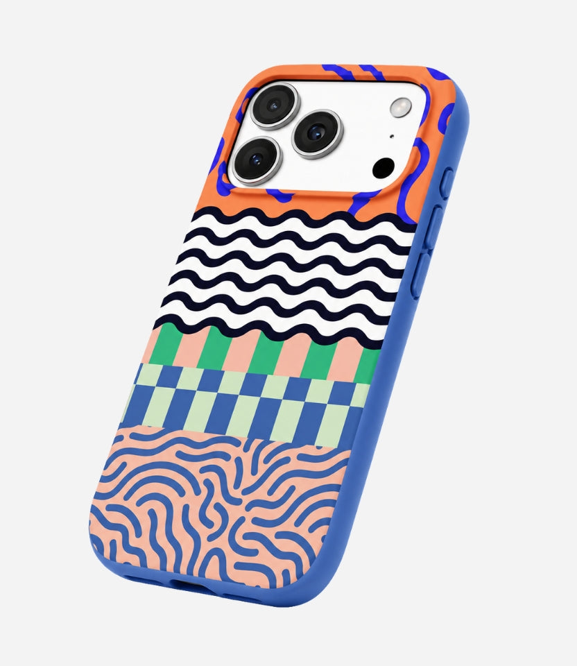 Electric Blue Tangerine Mix Phone Case