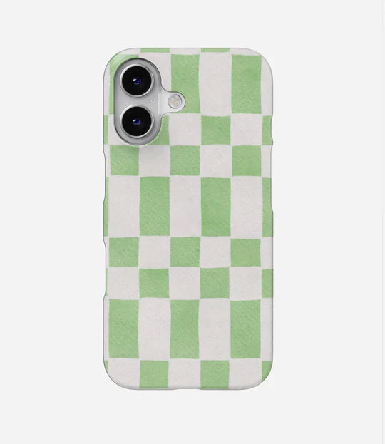 Matcha Mini Checks Case