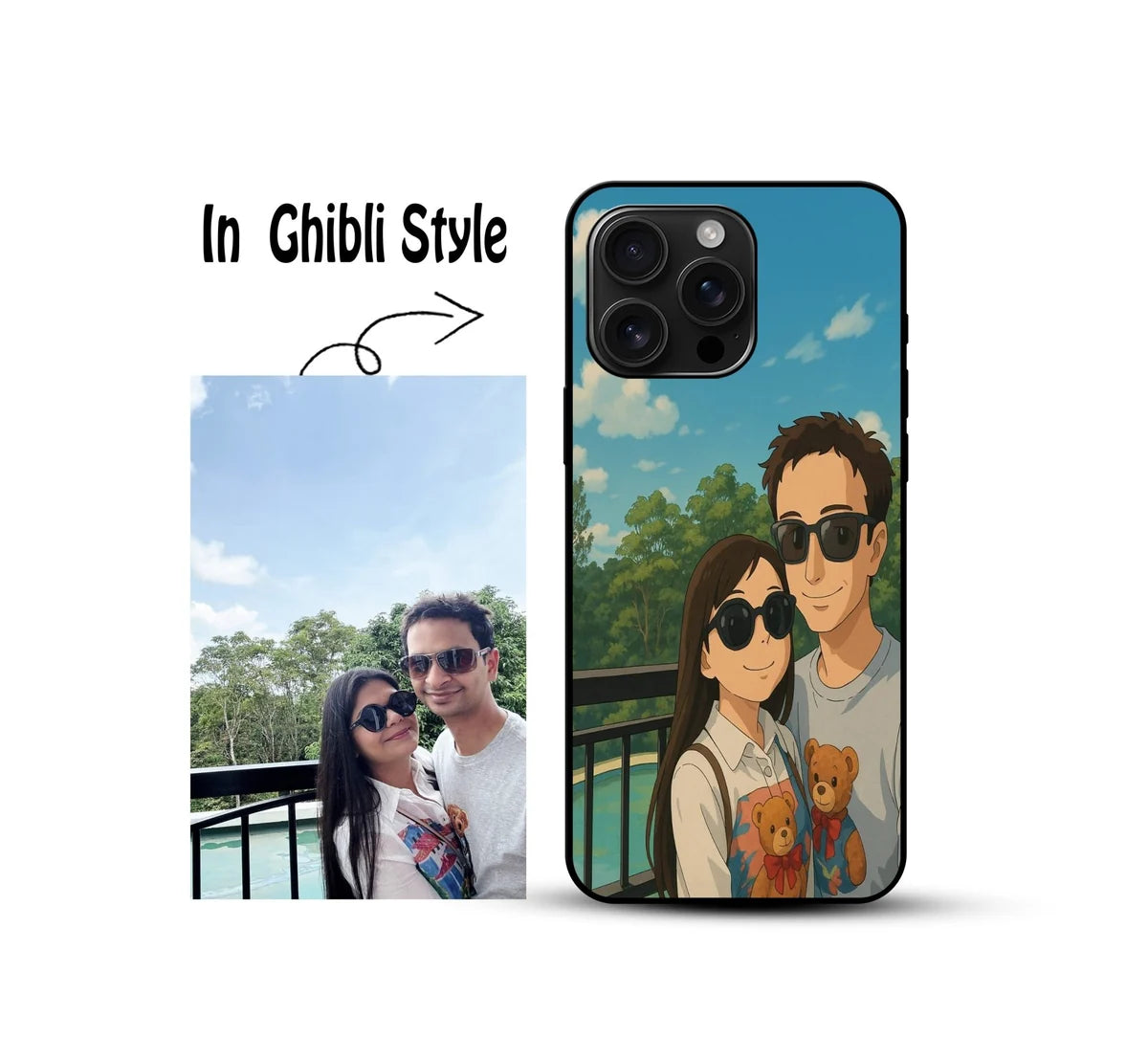 Custom Ghibli Style Glass Case