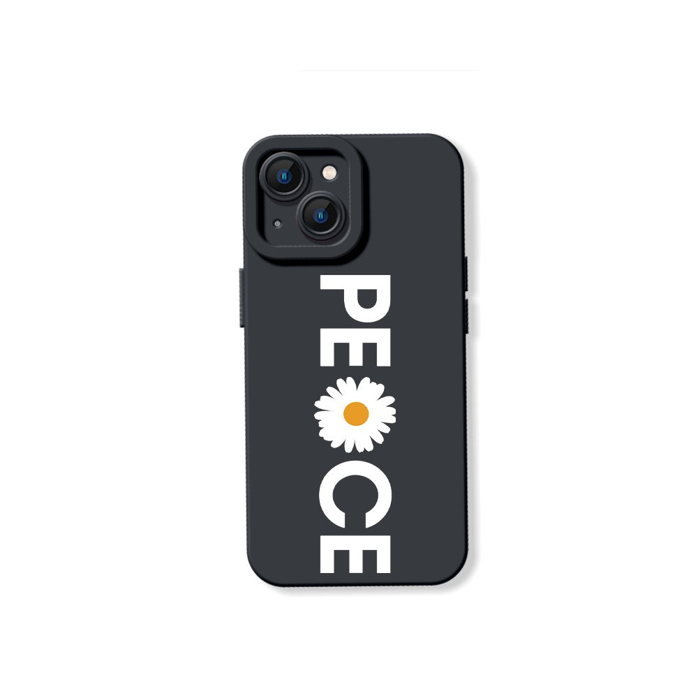Peaceful Daisy Charm Silicone Case for Apple iPhone Series