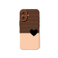 Heart & Stripes Elegance Silicone Case for Apple iPhone Series