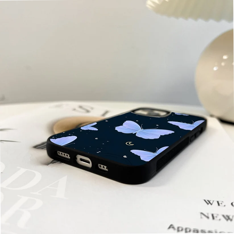Butterfly With Stars Pattern Case