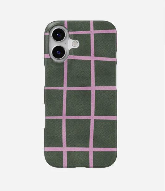 Forest Blush Grid Case