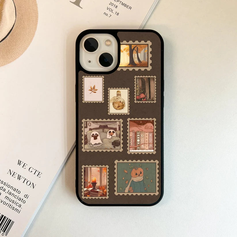 Autumn Cozy Stamps Glass Case