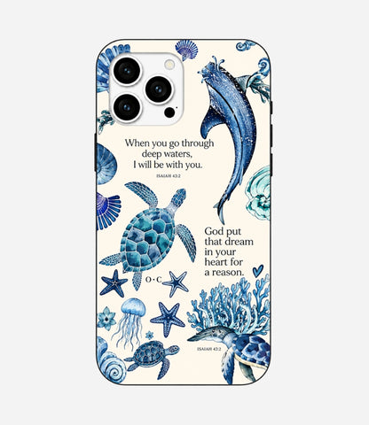 Ocean Sea Turtle Shark Painted Phone Case