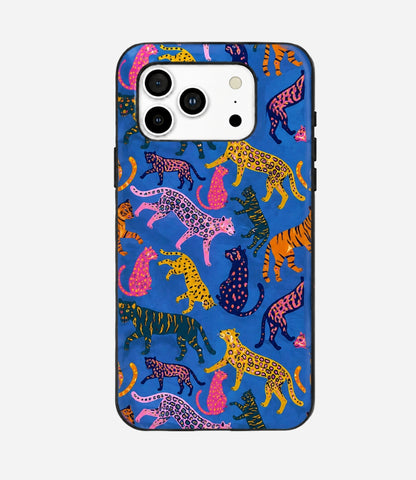 Electric Blue Jungle Cat Phone Case