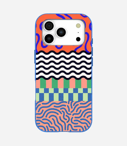 Electric Blue Tangerine Mix Phone Case