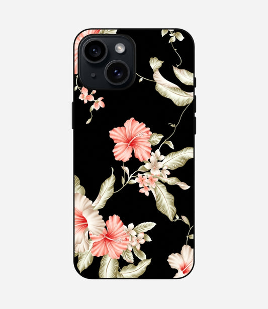 Tropical Floral Black Phone Case