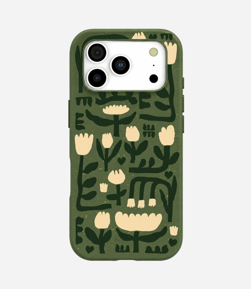 Forest Floor Abstract Tulips Phone Case
