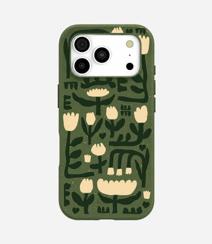 Forest Floor Abstract Tulips Phone Case