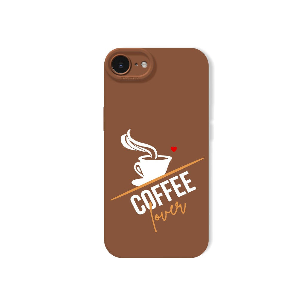 Coffee Lover Brew Brown Silicone Case for Apple iPhone Series