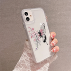 Butterfly-Flower Clear Silicon Case Cover
