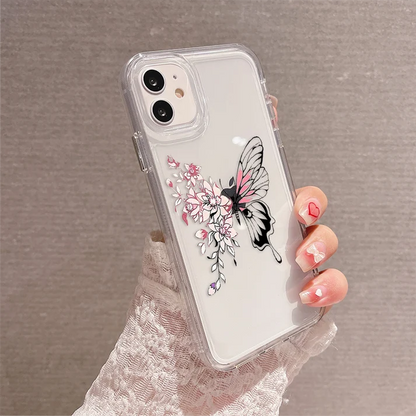 Butterfly-Flower Clear Case