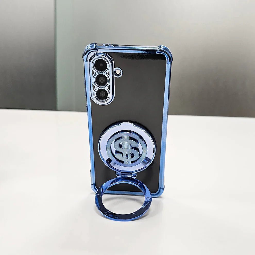 Samsung Galaxy M56 5G Four Corner Airbags 100% Original Astro Money Magnet Rotating Dollar Case