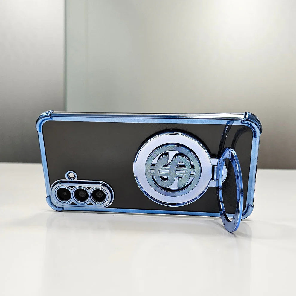 Samsung Galaxy M56 5G Four Corner Airbags 100% Original Astro Money Magnet Rotating Dollar Case