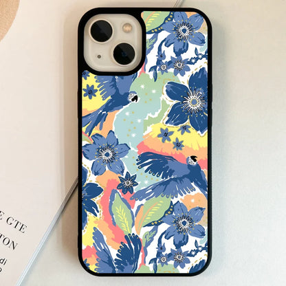 Blue Parrot Garden Glass Case