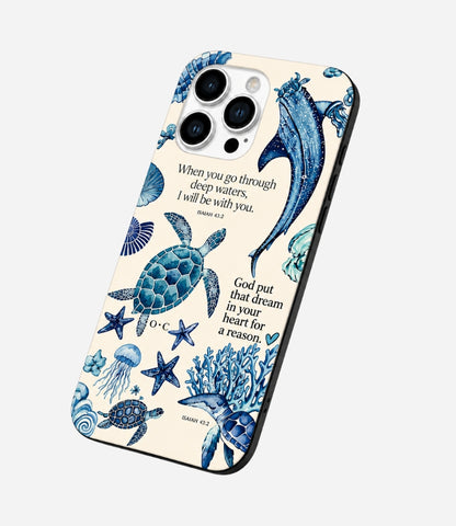 Ocean Sea Turtle Shark Painted Phone Case