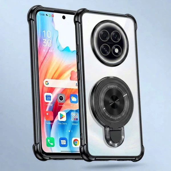 Oppo F31 Pro+ 5G Luxury Four Corner Invincible Bracket Ring Stand Case