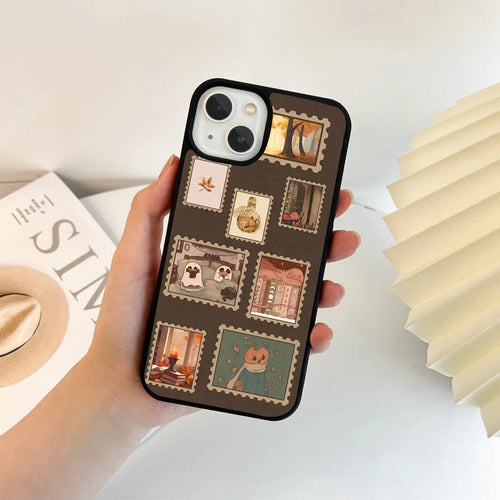 Autumn Cozy Stamps Glass Case