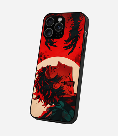 Red Tanjiro Shockproof Hybrid Cover