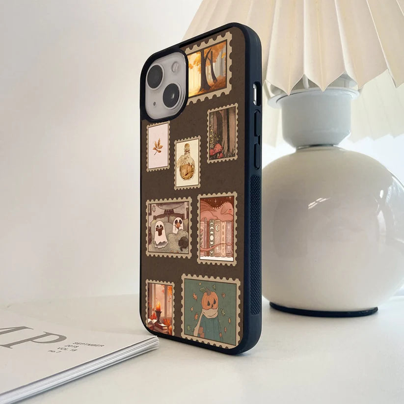 Autumn Cozy Stamps Glass Case