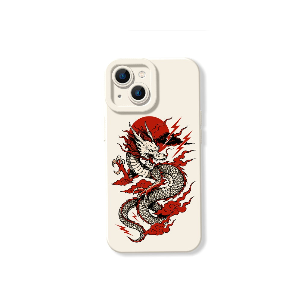 Firestorm Dragon Art Silicone Case for Apple iPhone Series
