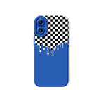 Dripping Checkered Wonderland Silicone Case for Apple iPhone Series