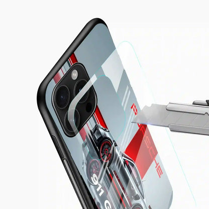 Porsche 911 GT3 RS Glass Mobile Cover – Premium Racing Car Design