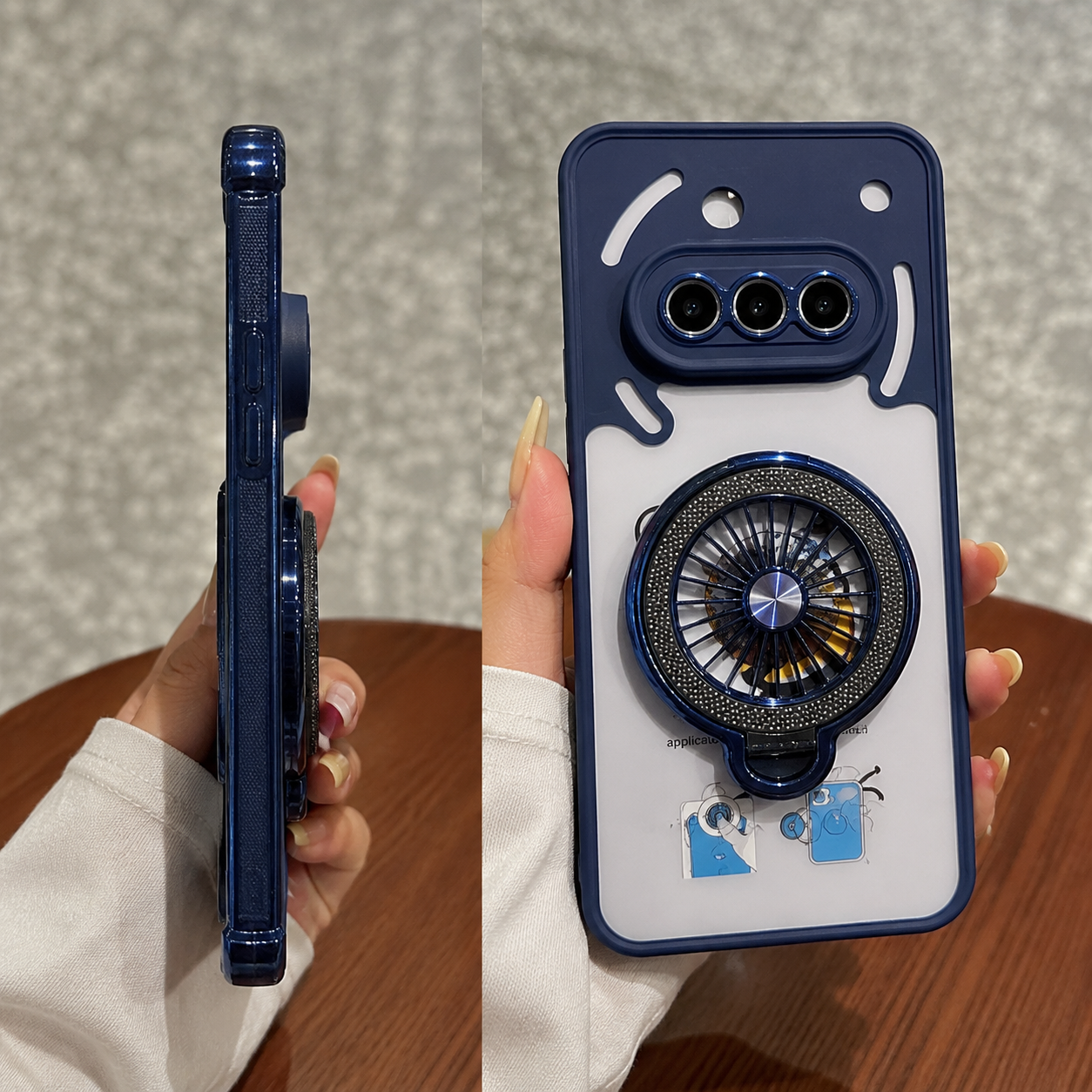 Nothing Phone 3a 5G Wheel Rotating Shockproof Airbags Case