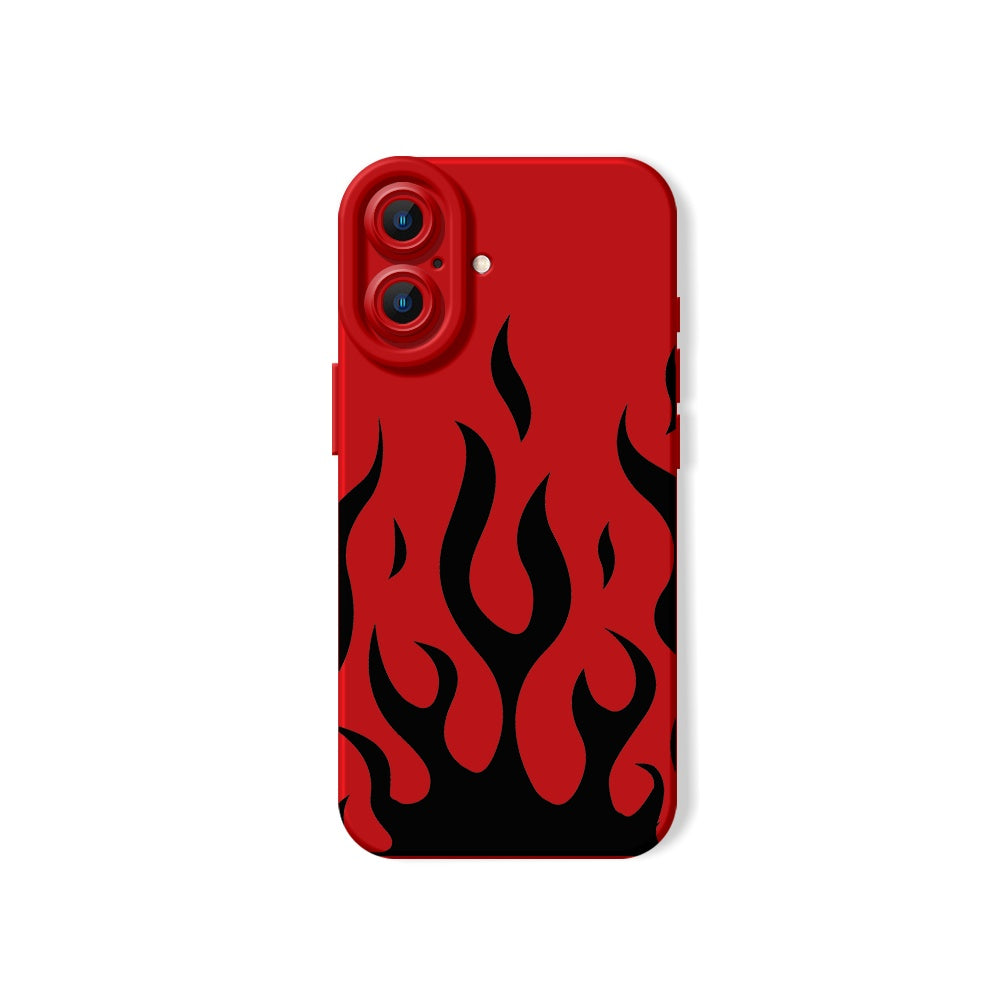 Flame Wave Design Silicone Case for Apple iPhone Series