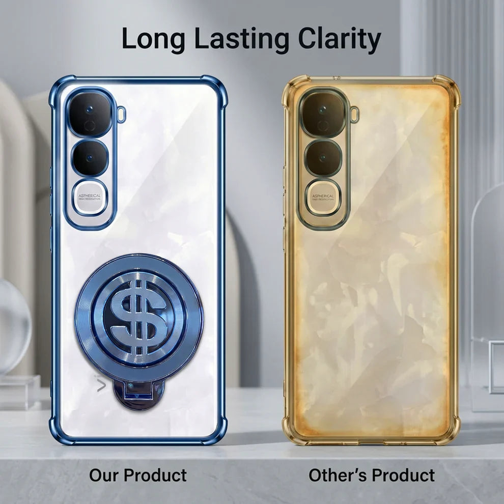 Vivo Y400 Pro 5G Four Corner Airbags 100% Original Astro Money Magnet Rotating Dollar Case