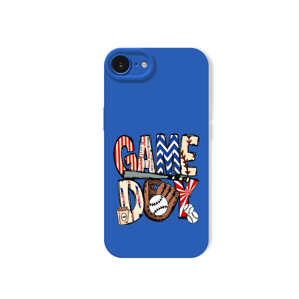 Game Day Baseball Vibes Silicone Case for Apple iPhone Series