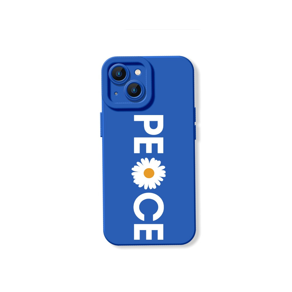 Peaceful Daisy Charm Silicone Case for Apple iPhone Series