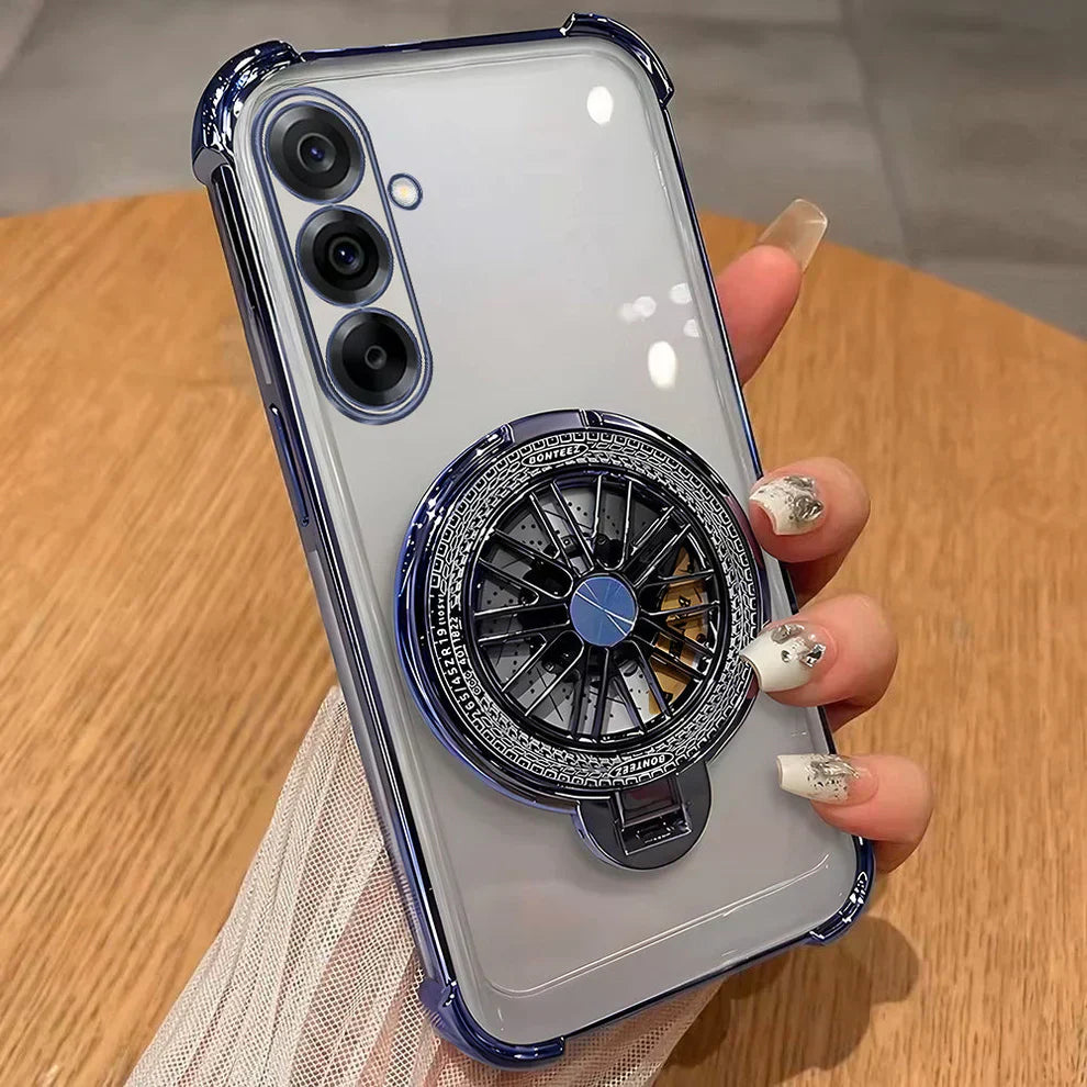 Samsung Galaxy M56 5G Premium Stress Buster Wheel Rotating Shockproof Airbags Case