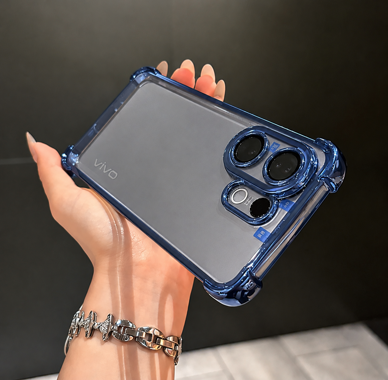 Vivo V60 5G Transparent Shockproof Airbag Corner Back Cover