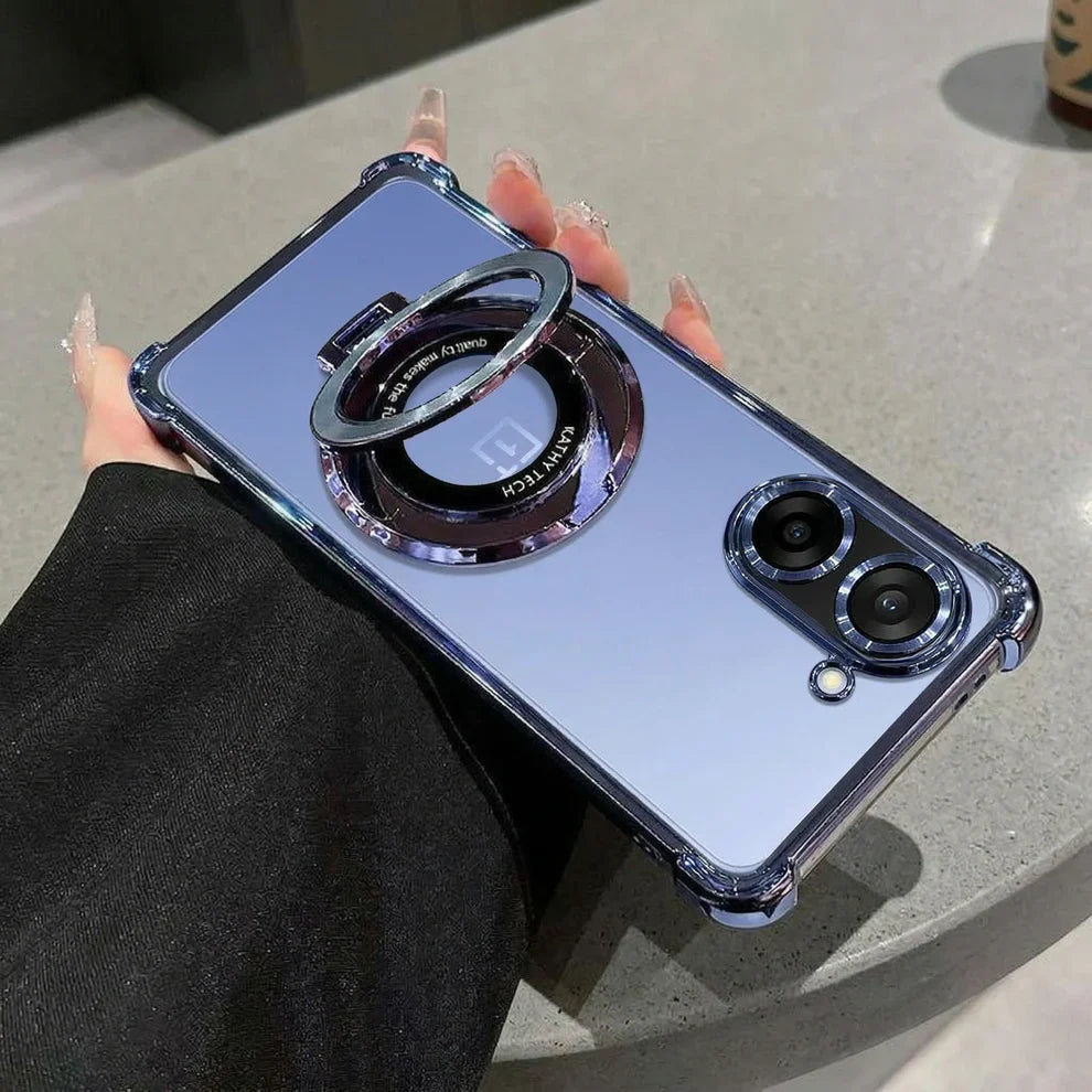 OnePlus Nord CE5 5G Original Luxury Magnifier Ring Stand Shockproof Airbags Corner Case