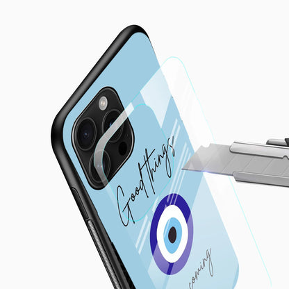 Good Things Are Coming Quote Glass Phone Case