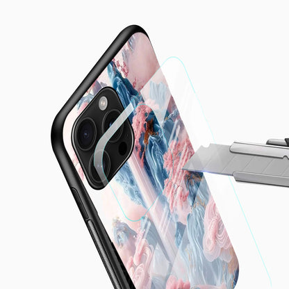 Celestial Blossom Falls Glass Mobile Cover