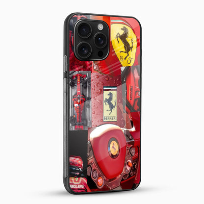 Racing SuperCar Collage Glass Phone Case