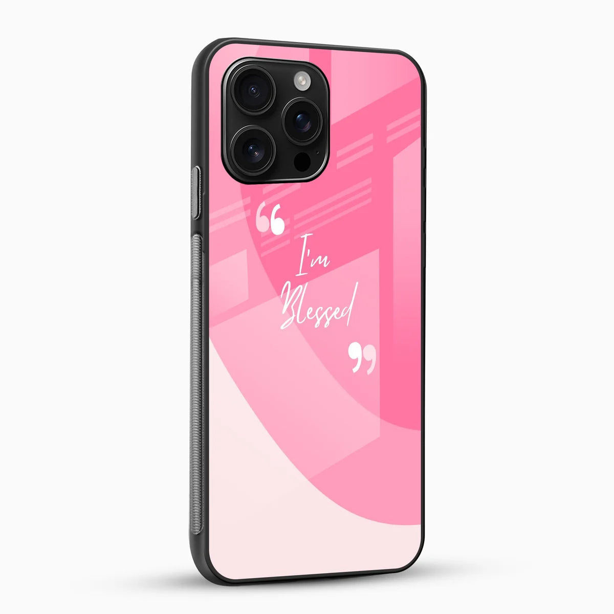 I’m Blessed Pink Quote Glass Phone Case