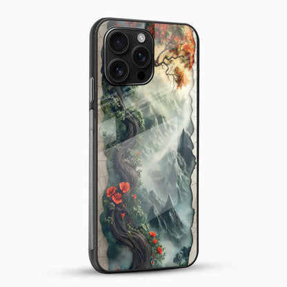 Mystic Mountain Tree Glass Mobile Cover