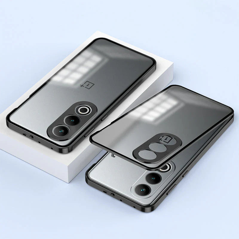OnePlus Nord CE4 5G Aluminium Metal Bumper Shield Transparent Back Case