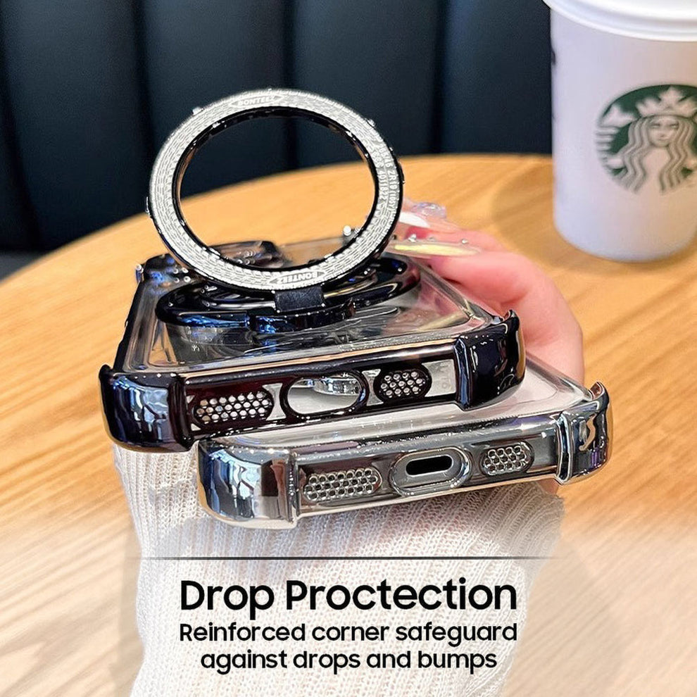 OnePlus Nord 4 5G Luxury Four Corner Invincible Bracket Ring Stand Case