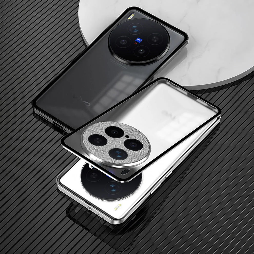 Vivo X300 Pro 5G Aluminium Metal Bumper Shield Transparent Back Case