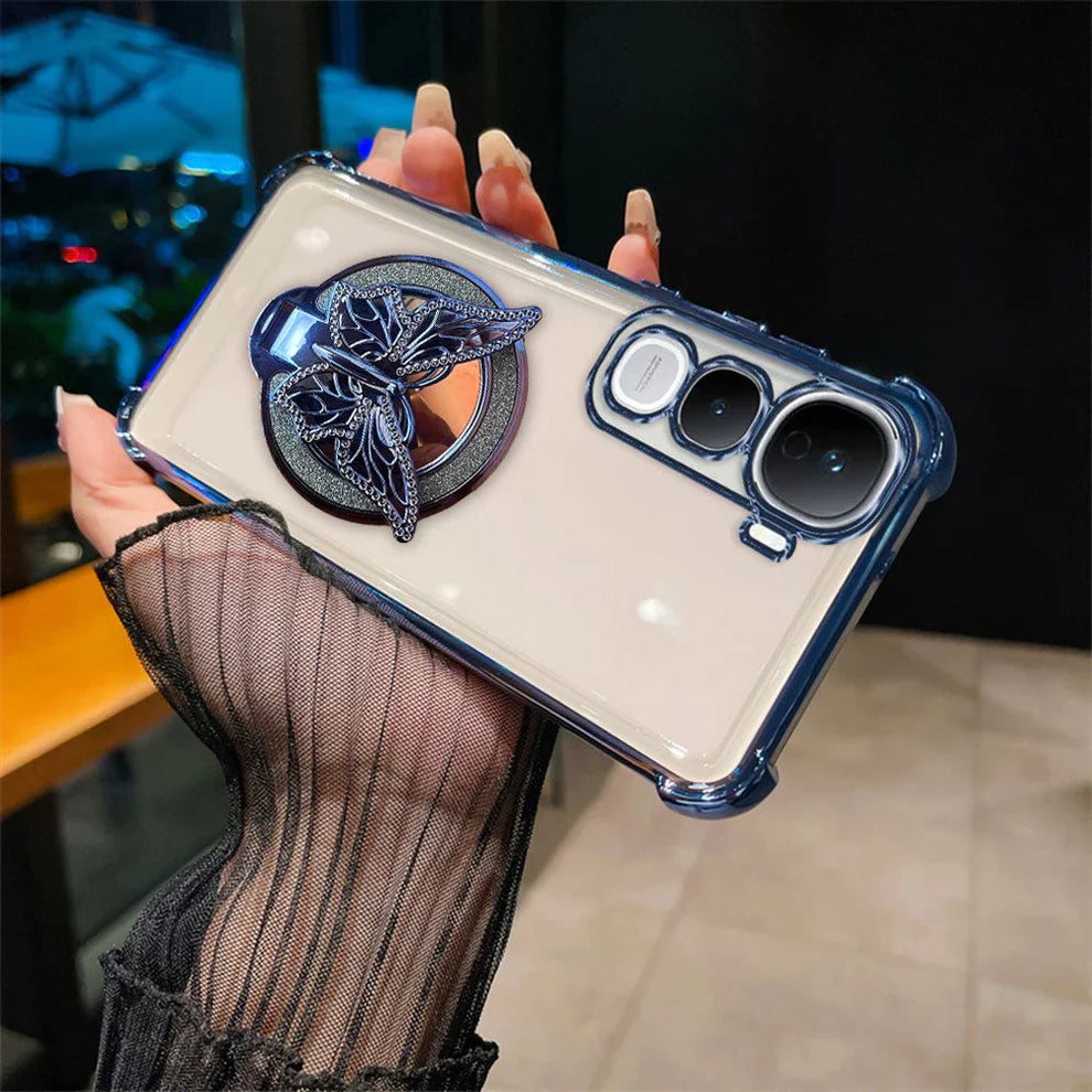 Vivo Y400 Pro 5G Premium Butterfly Stand Airbags Case