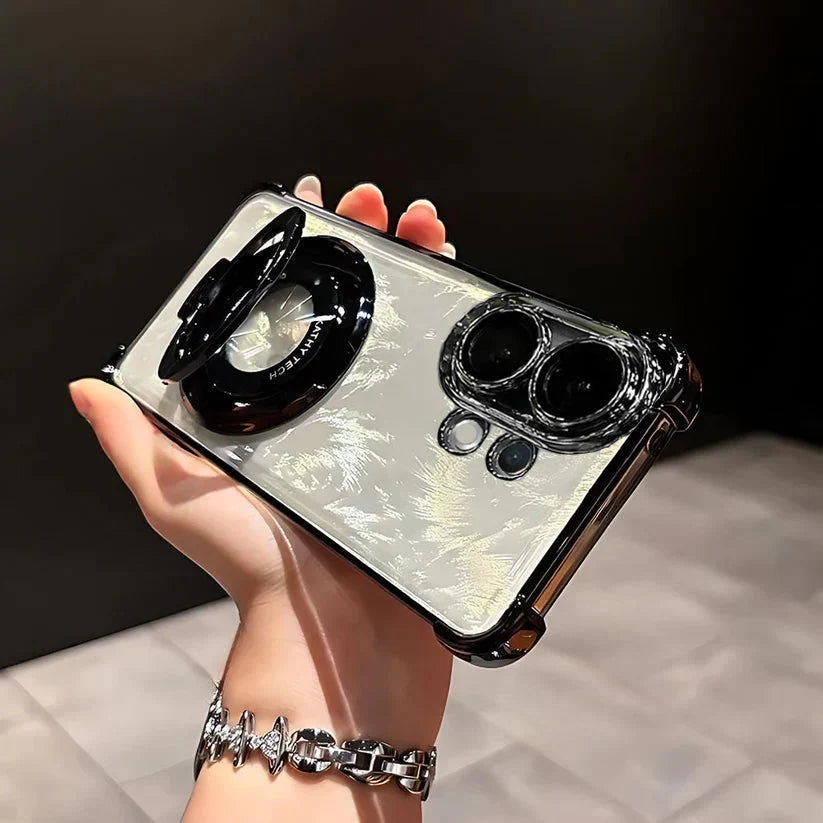 Vivo X200 FE 5G Original Luxury Magnifier Ring Stand Shockproof Airbags Corner Case