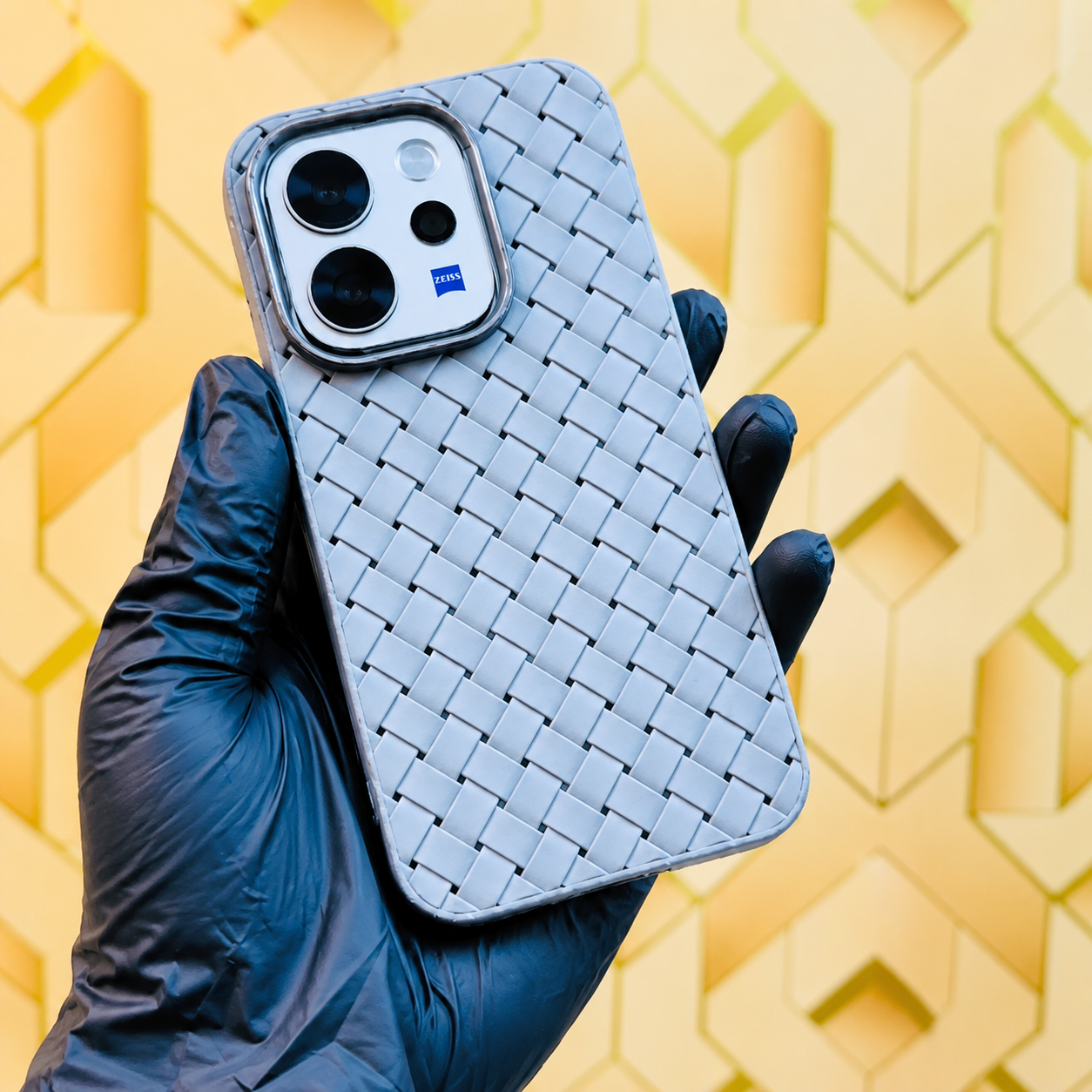 Vivo V70 5G Premium Luxury Weave Soft Silicone Matte Grid Case