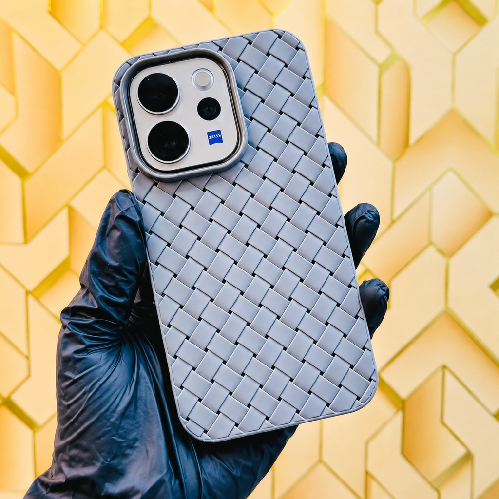 Vivo V70 5G Premium Luxury Weave Soft Silicone Matte Grid Case