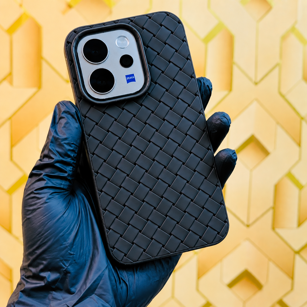 Vivo V70 5G Premium Luxury Weave Soft Silicone Matte Grid Case